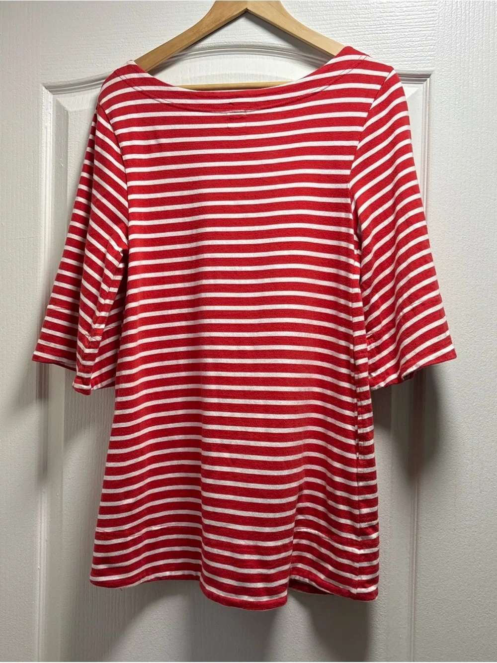 Free People free-est X Red and White Striped Boho Nautical Mini Dress Pockets